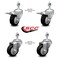 Service Caster 3.5 Inch Blue Polyurethane Swivel 12mm Stem Caster Total Lock Brake, 2PK SCC-TSTTL20S3514-PPUB-BLUE-M1215-2S2 - alternate 2
